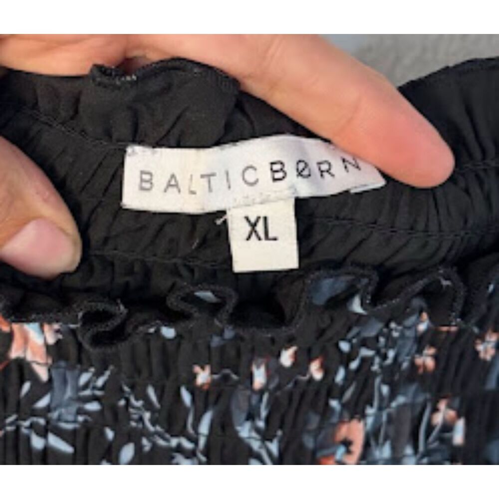 Baltic Born Smocked Maxi Dress Navy Floral XL - Picture 7 of 9